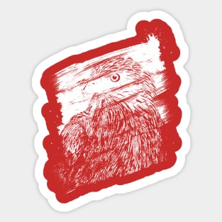d brushed Eagle Sticker